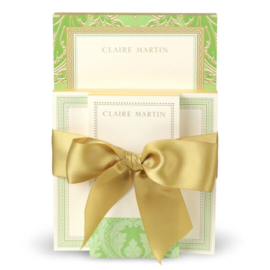 Green and Gold Notepad Set